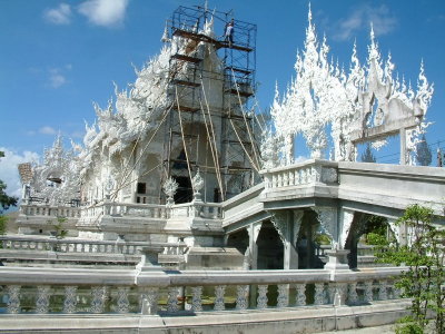 Intricate Temple Under Construction