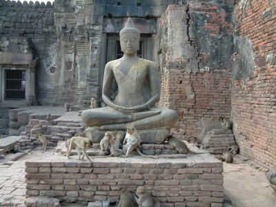 Temple in Lopburi Overrun by Monkeys