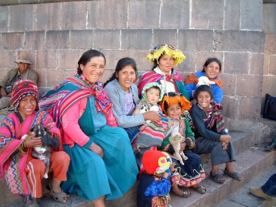 Traditional Andean costumes in Cusco