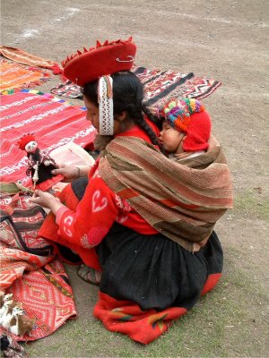 Sleeping baby, Andean style