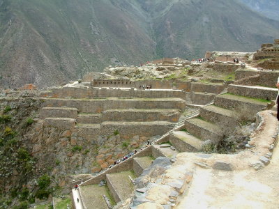 The Fortress of Ollantaytambo is laid out in terraces