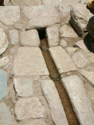 Water channel in Machu Picchu