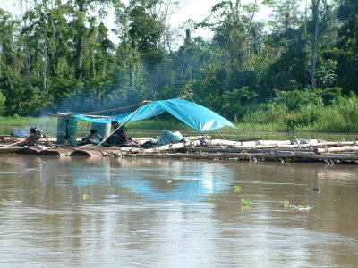 Raft bound for Iquitos