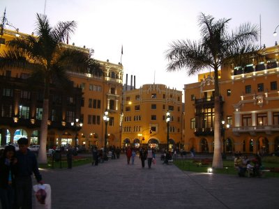 Government buildings in the Plaza de Armas