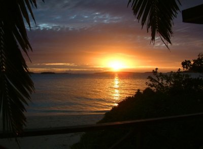 Sunrise from our fale