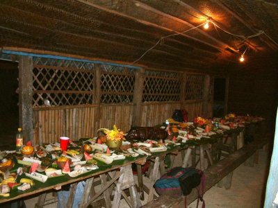 The table is set for the Tongan Feast