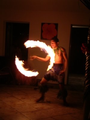 Fire dance at Pua's