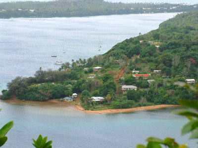 A small village along the Port of Refuge Harbor