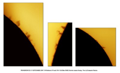 overview prominences 15 September 2007