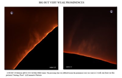 Weak prominences!