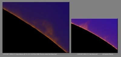 Prominences 14 September 2007