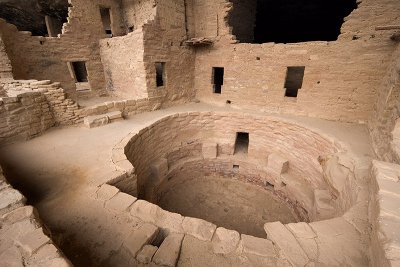 Roofless kiva (underground ceremonial chamber) in Spruce Tree House