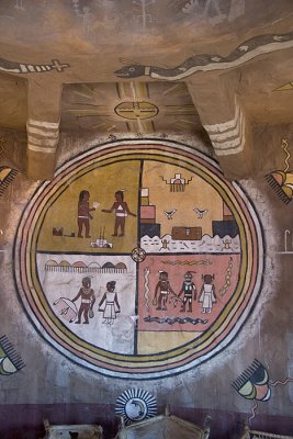 Hopi-style murals in Desert View Watchtower