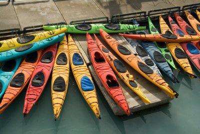 Waiting Kayaks