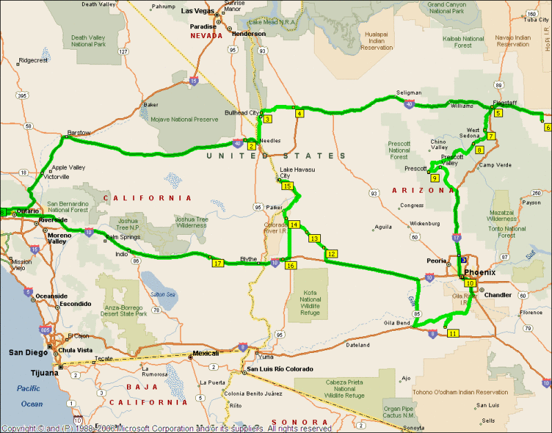 Tri-state: California - Nevada - Arizona