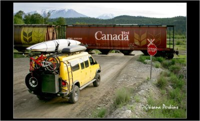 Railroad crossing, BC, Canada