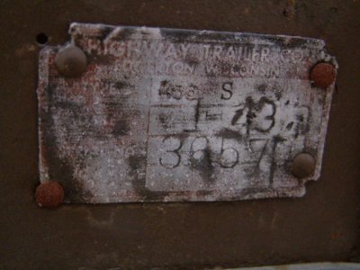 Data plate of the trailer