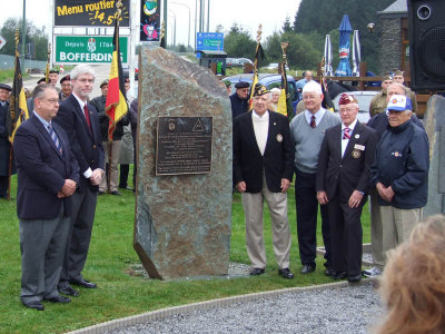 Unveiling of 7th AD monument Baraque de Fraiture, september 29