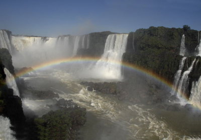 Rainbow over Iguazu Falls