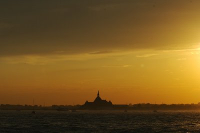 Ellis Island at Sunset