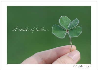A touch of luck...