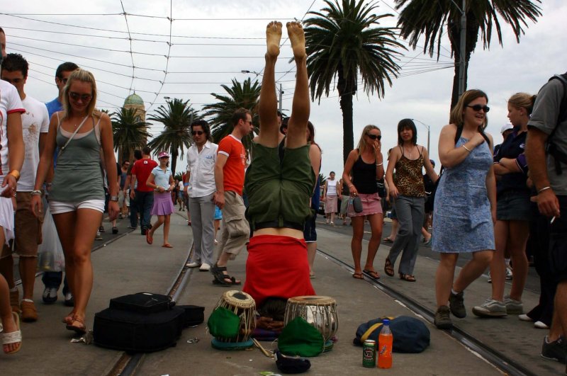Yoga busker