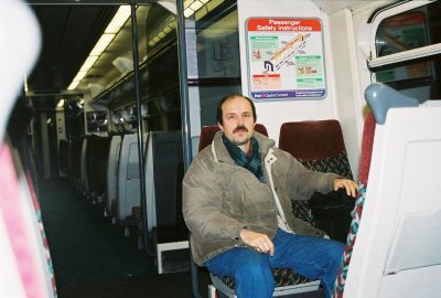 Vlad in the suburban train