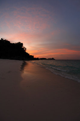 Similan beach at sunset