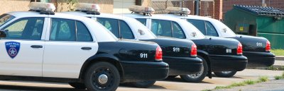 Four of Pauls Valley's Fleet of Police Cars
