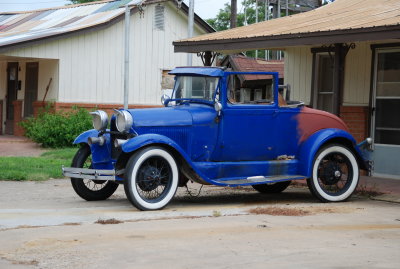 Blue Ford Roadster