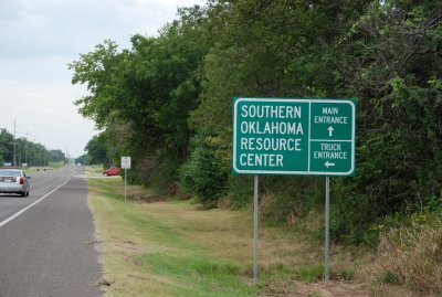 Directions Sign for SORC, (Southern Oklahoma Resource Center)