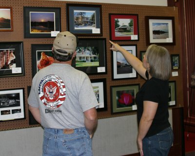 Jerry  Zinda Coffey checking out exhibit.jpg