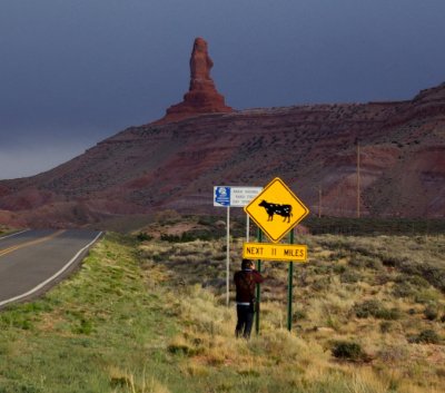 Road sign near Kayenta, AZ