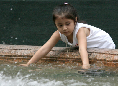 Girl and Fountain