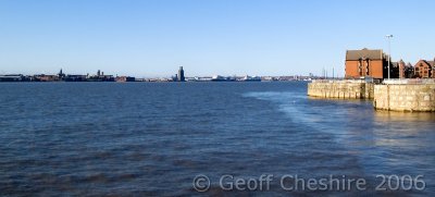 The Mersey and the entrance to the marina