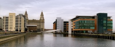 Liver Building, Liverpool from Princess Dock (by day)