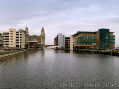 Princess Dock, Liverpool and the Liver Building