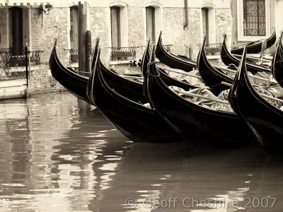Gondolas ready for the day's work