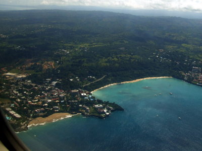The resort from the plane