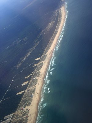 Flying to Lisbon - The coast from the air