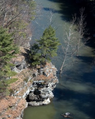 looking down