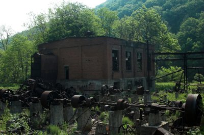 burned-out saw mill