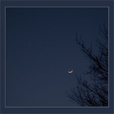 Venus and the Crescent Moon