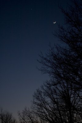 Venus and the Crescent Moon