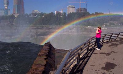 Claudia Photographing the Falls