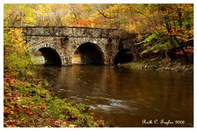 * Autumn Colors at <br>Pidcock Stone Bridge- Stolen