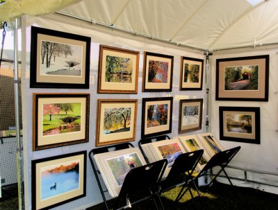2007 Covered Bridge Festival,  My 1st outdoor show. Reflections by Ruth   Booth  2007-06-09