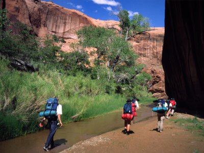 Backpacking in the sun