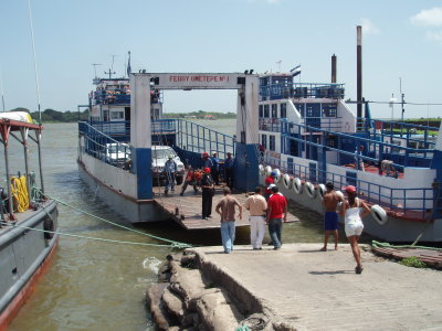 The ferry arriving
