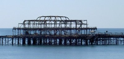West Pier after the fire of 2003